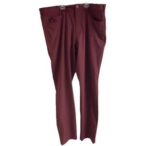 Men's Mizzen+Main Helmsman Slim Fit Chinos Performance Red Size 36x32